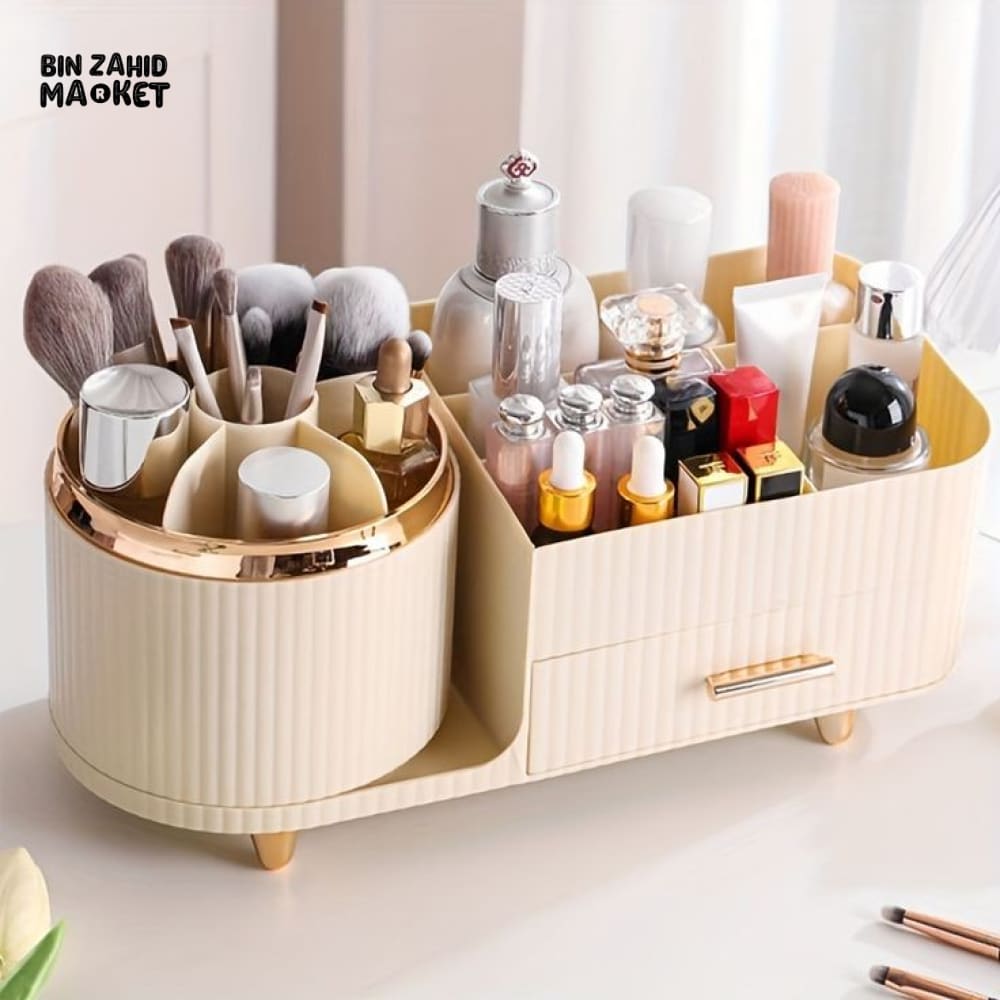 ROTATING BRUSH & COSMETIC ORGANIZER