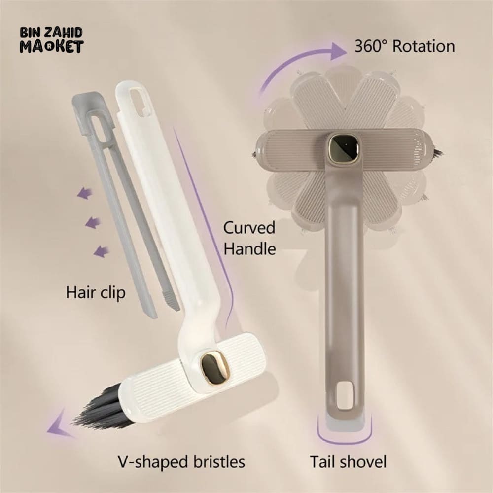 ROTATING CLEANING BRUSH WITH TWEEZERS