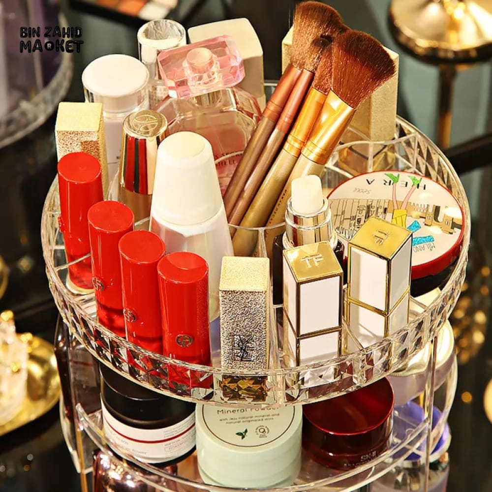 ROTATING COSMETIC ORGANIZER - TRANSPARENT
