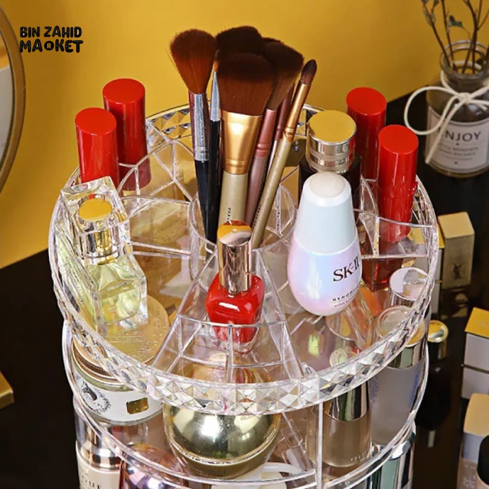 ROTATING COSMETIC ORGANIZER - TRANSPARENT
