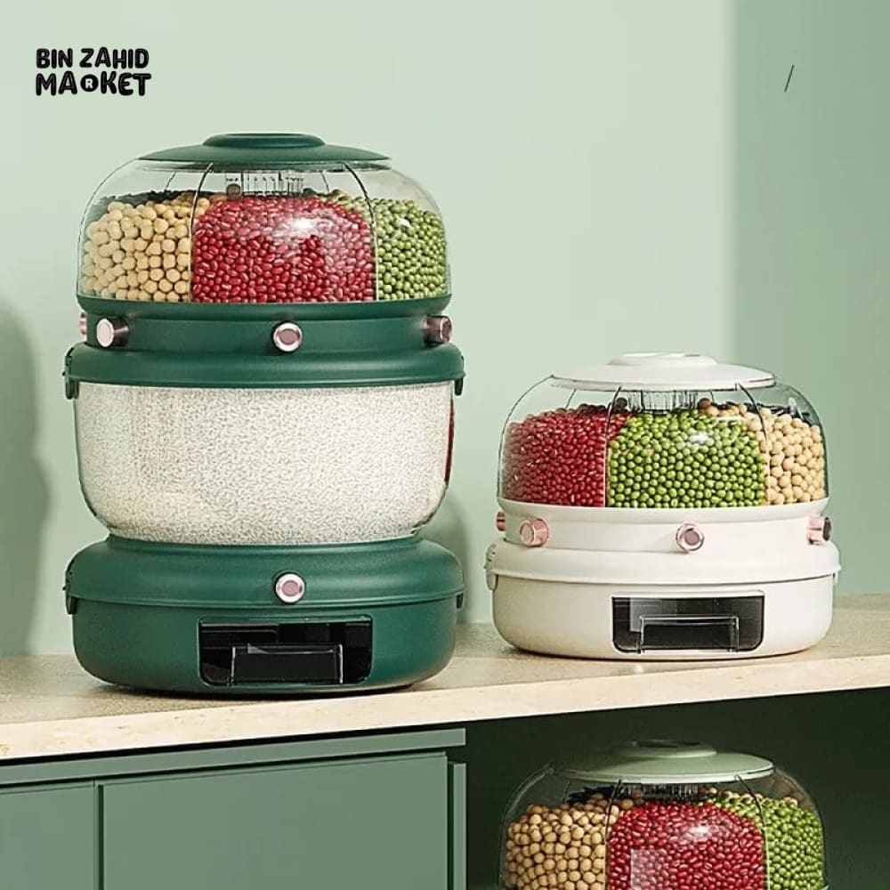 ROTATING DUAL PORTIONS 9KG CEREAL DISPENSER