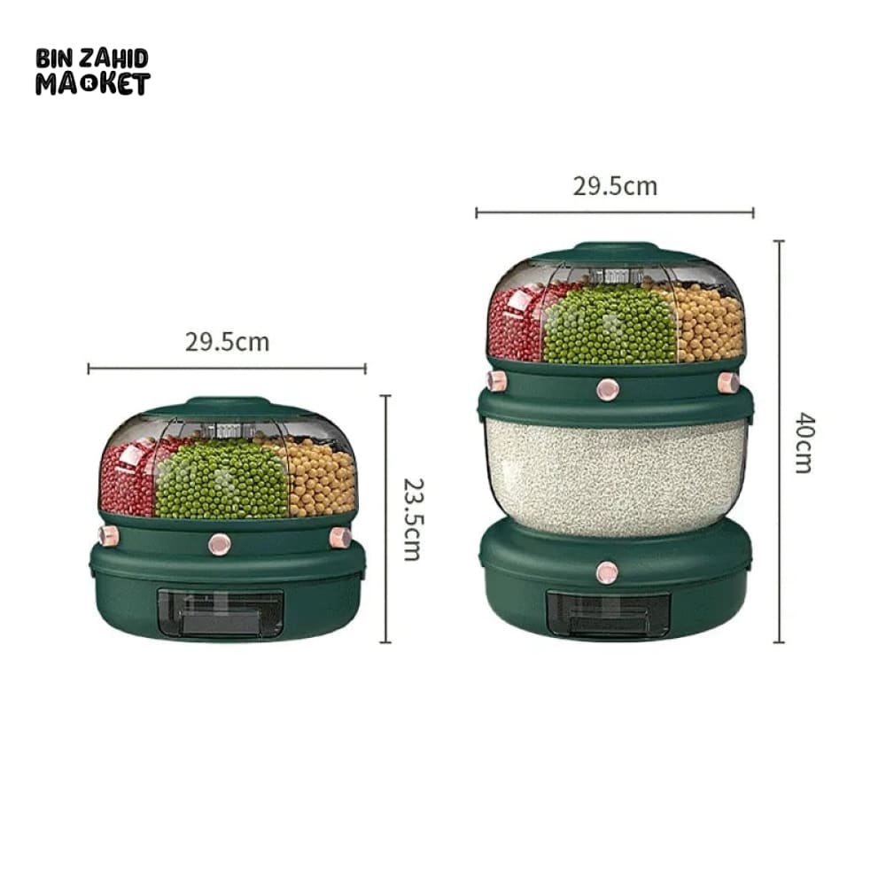 ROTATING DUAL PORTIONS 9KG CEREAL DISPENSER