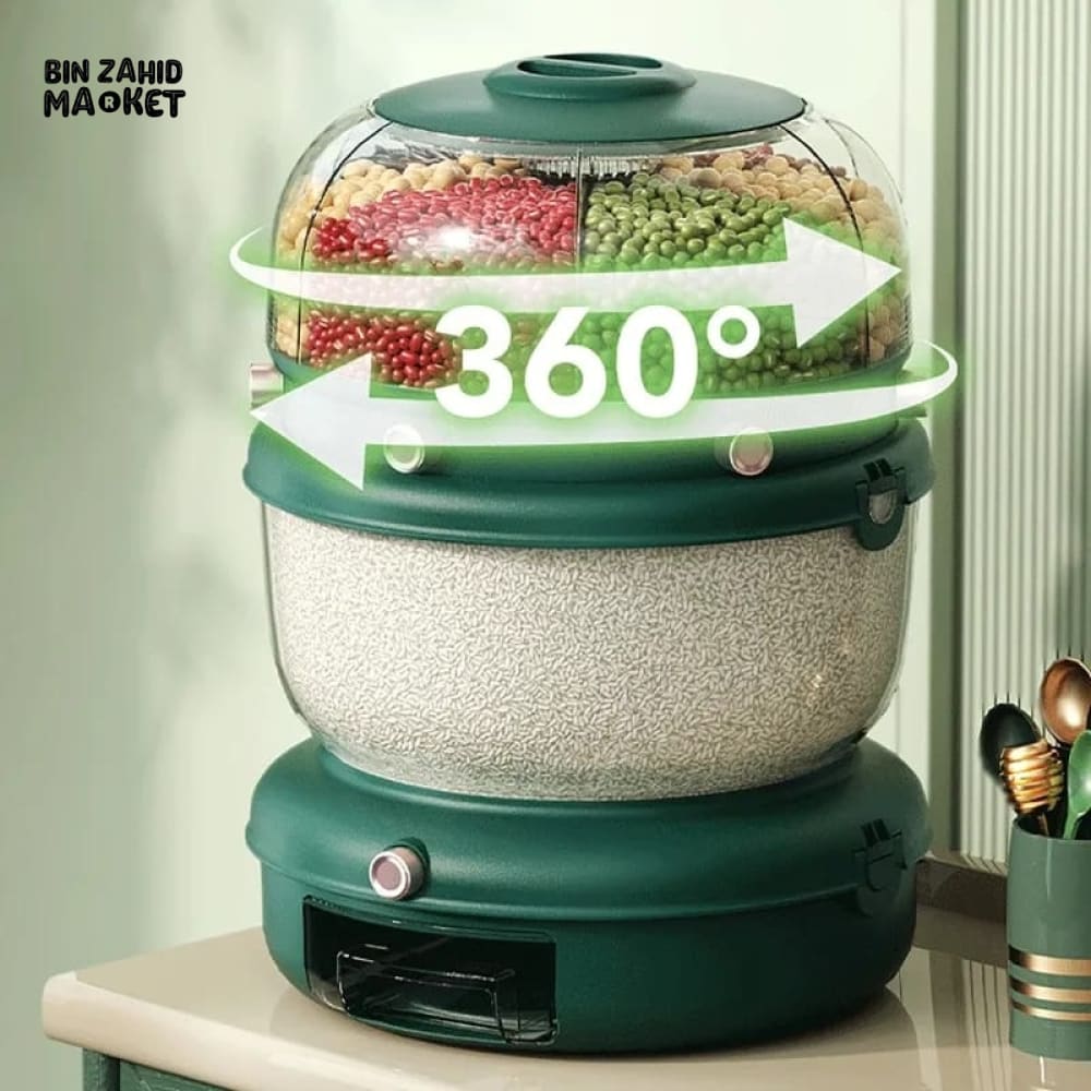 ROTATING DUAL PORTIONS 9KG CEREAL DISPENSER