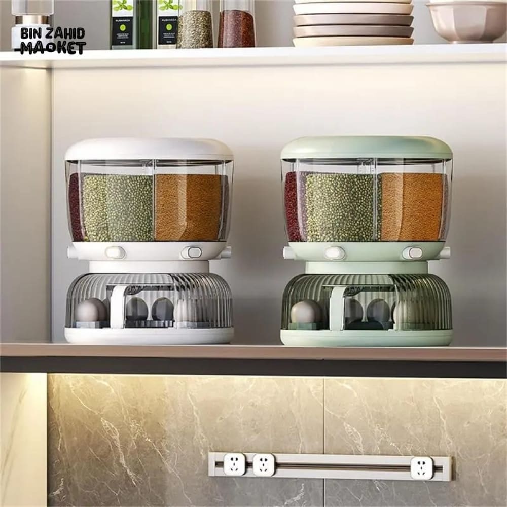 ROTATING GRAIN DISPENSER WITH EGG STORAGE TRAY