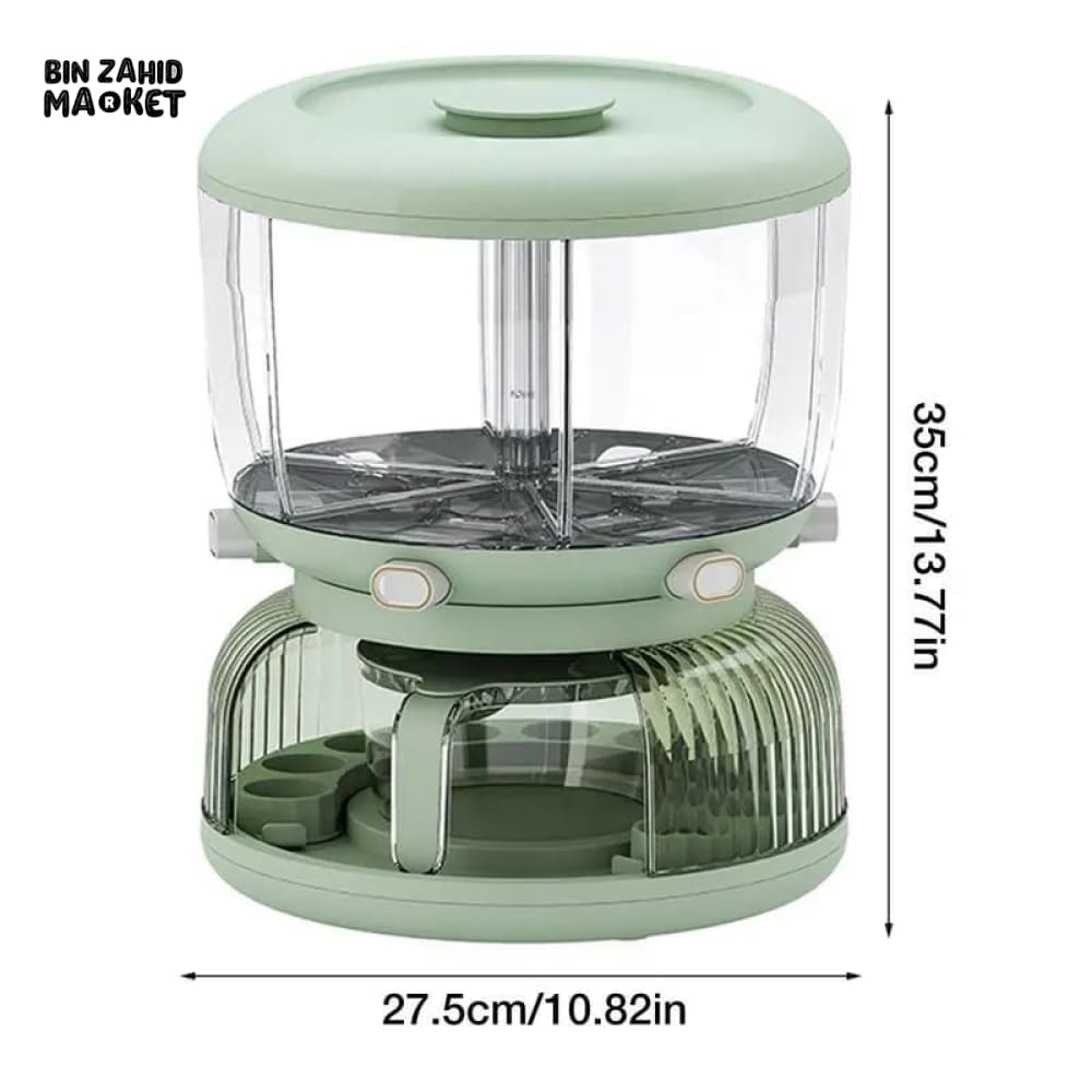 ROTATING GRAIN DISPENSER WITH EGG STORAGE TRAY