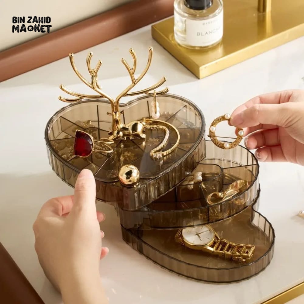 ROTATING HEART JEWELRY ORGANIZER