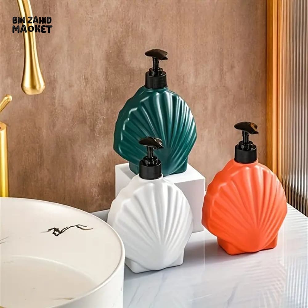SEA SHELL LIQUID SOAP DISPENSER – PREMIUM BATHROOM HANDWASH BOTTLE