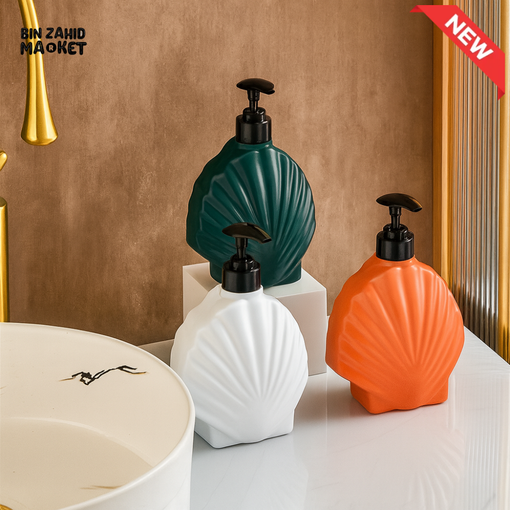 SEA SHELL LIQUID SOAP DISPENSER – PREMIUM BATHROOM HANDWASH BOTTLE