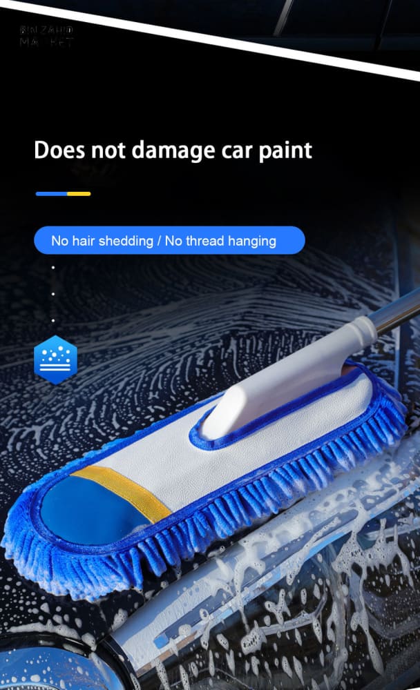 SEAMETAL TELESCOPIC CAR WASH MOP – LONG HANDLE MICROFIBER BRUSH & TOWEL SET