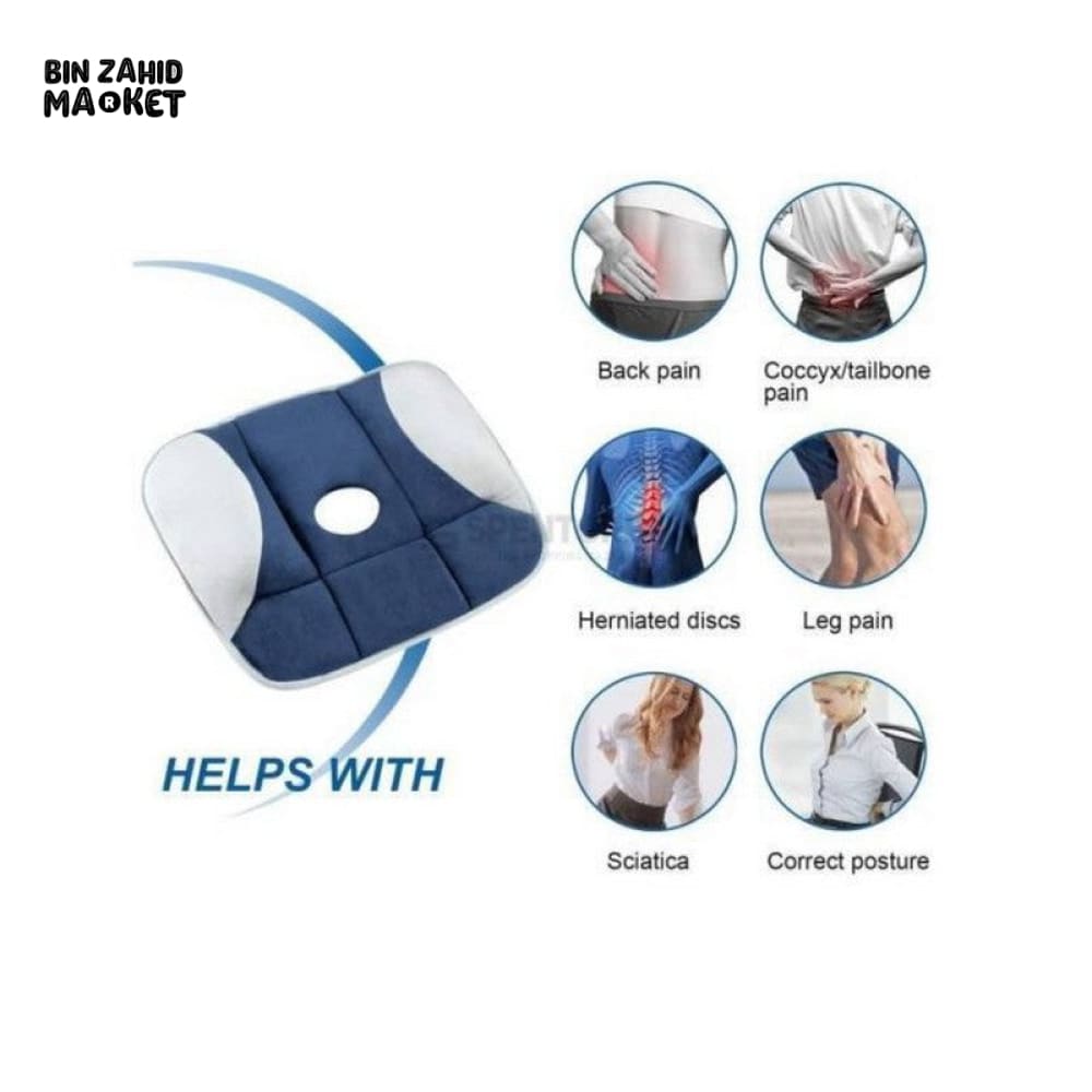 SEAT CUSHION POSTURE SUPPORT AVOIDS PAIN COMFORTABLE CHAIR CUSHION
