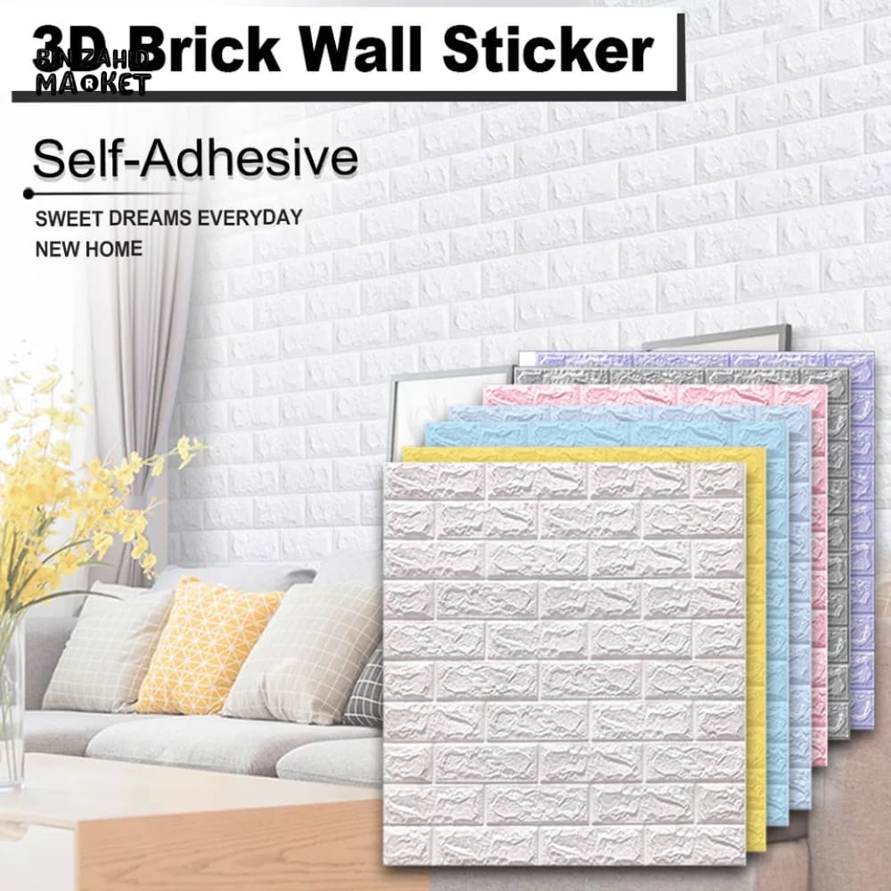 SELF ADHESIVE 3D BRICK WALL SHEET
