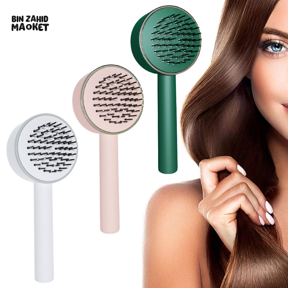 SELF-CLEANING DETANGLING HAIR BRUSH – MASSAGE AIR CUSHION WATERPROOF FOR WOMEN