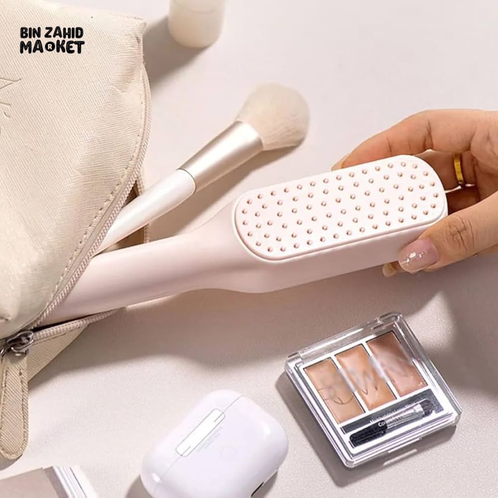 SELF-CLEANING HAIR BRUSH ANTI-STATIC DETANGLING & MASSAGE COMB FOR WOMEN
