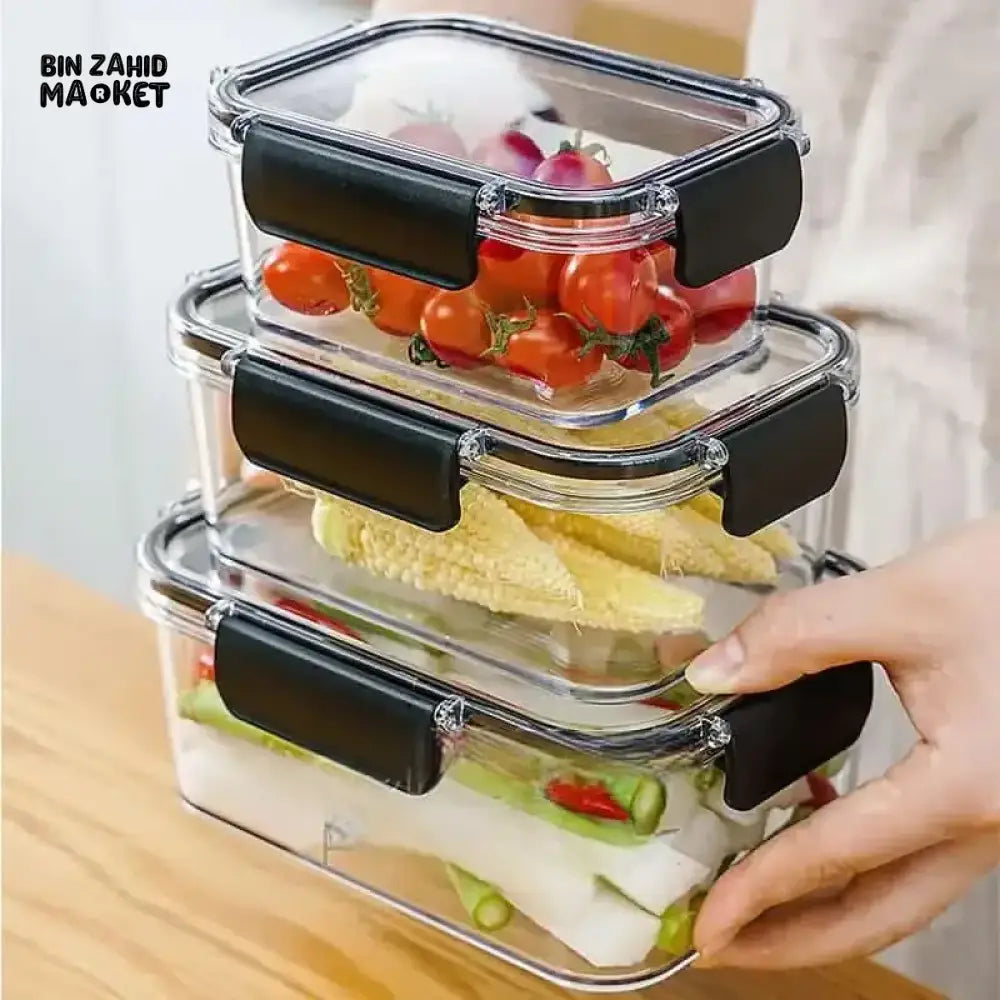 SET OF 3 ACRYLIC FOOD CONTAINER BOXES