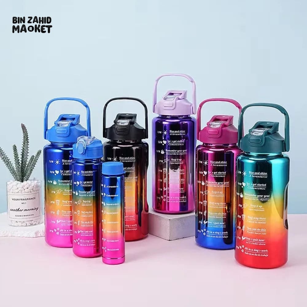 SET OF 3 METALLIC COLOR WATER BOTTLE