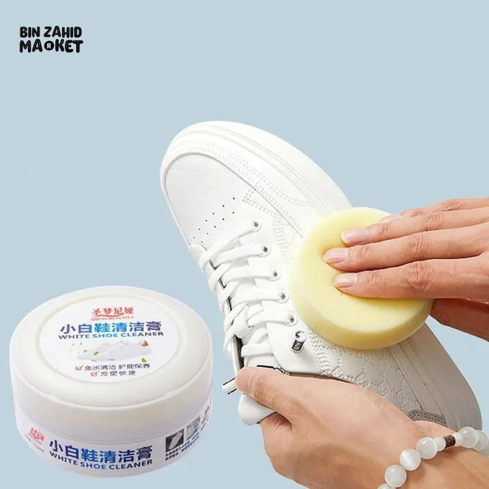 SHOE CLEANING CREAM WITH SPONGE