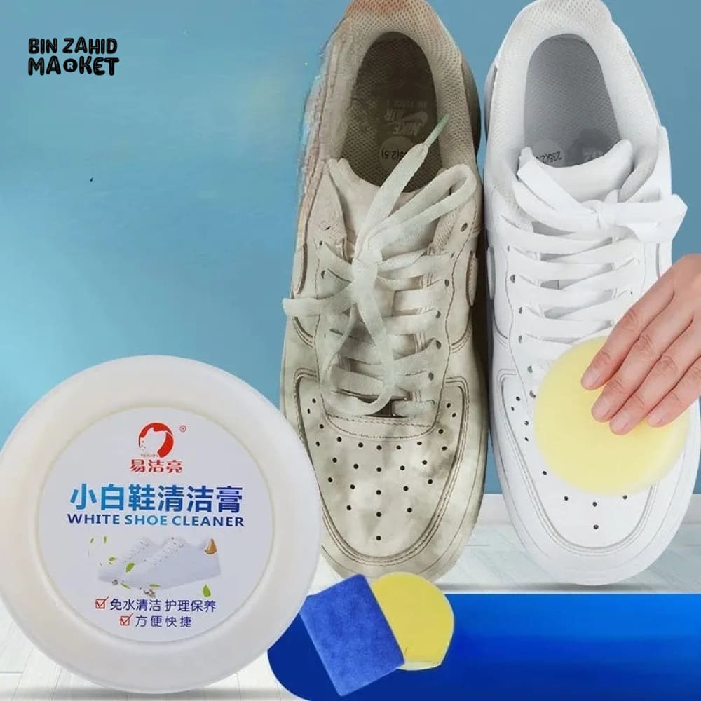 SHOE CLEANING CREAM WITH SPONGE