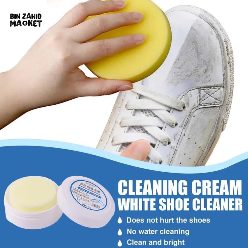 SHOE CLEANING CREAM WITH SPONGE