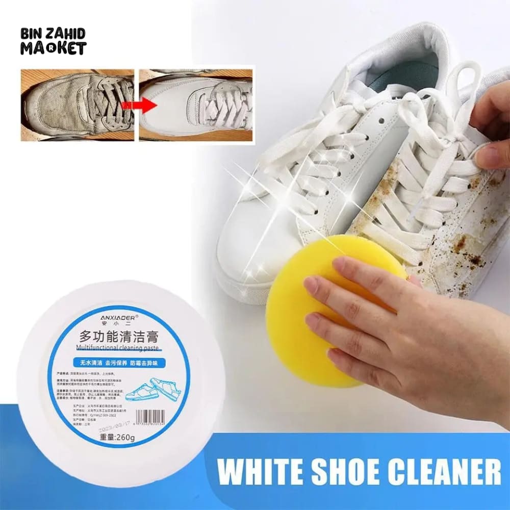 SHOE CLEANING CREAM WITH SPONGE
