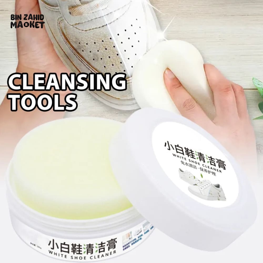 SHOE CLEANING CREAM WITH SPONGE