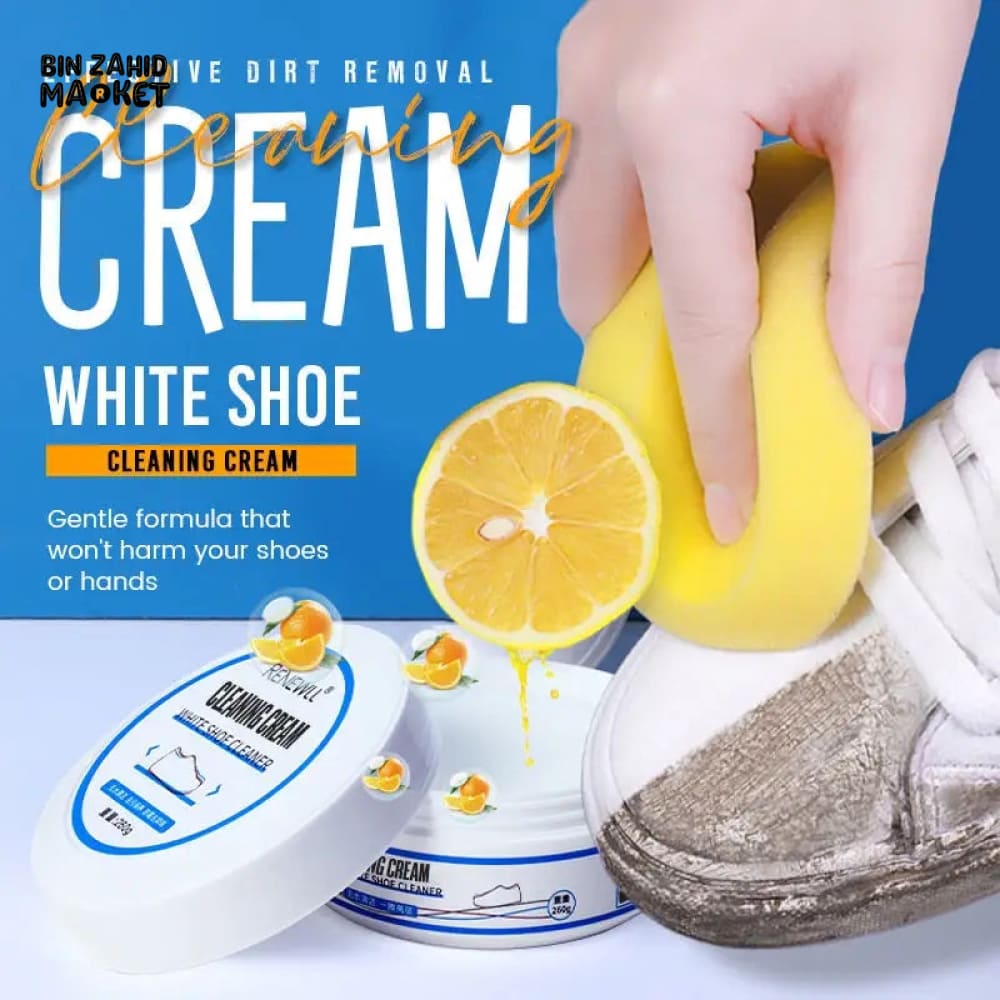 SHOE CLEANING CREAM WITH SPONGE