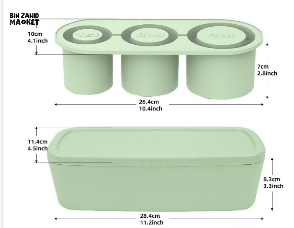 SILICONE CYLINDER ICE CUBE MOLD TRAY – ICE MAKER COMPATIBLE WITH 20-40 OZ STANLEY CUPS & TUMBLERS