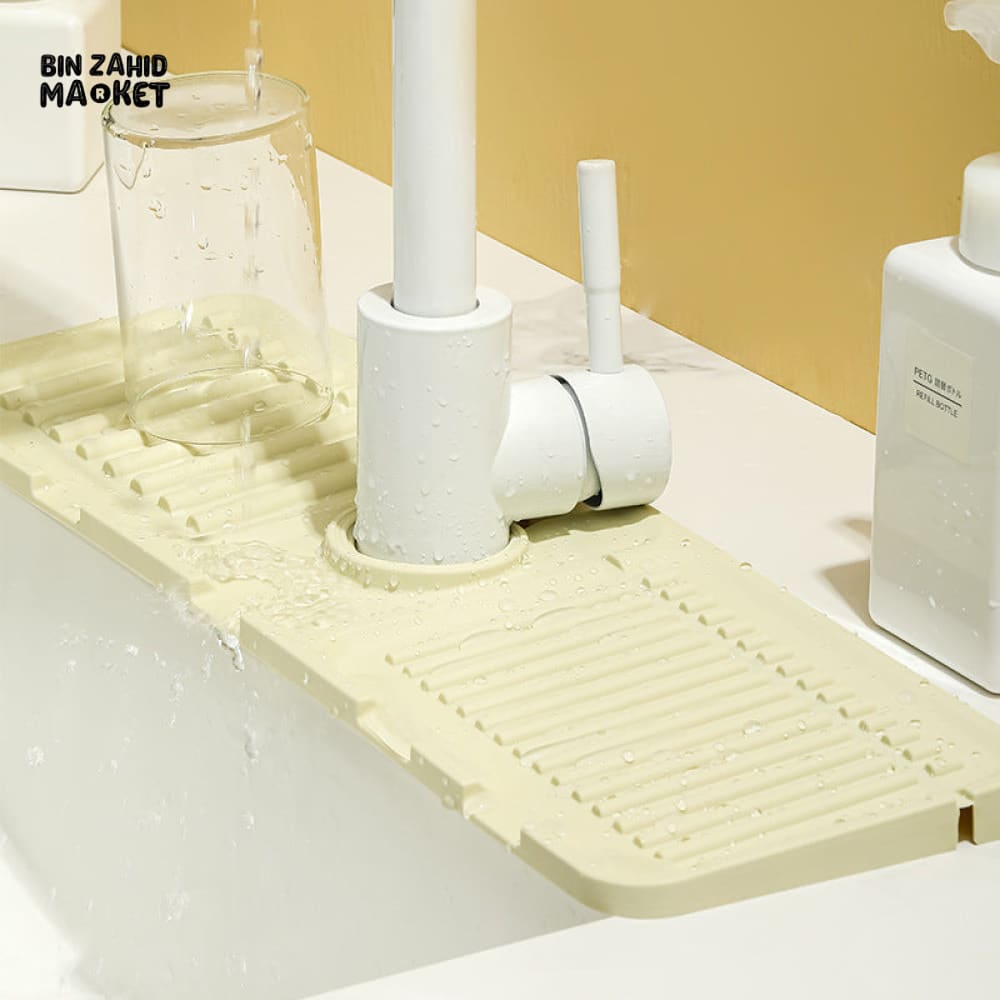 SILICONE SINK WATER BAFFLE SOAP TRAY AUTO DRAIN BATHROOM KITCHEN ACCESSORIES