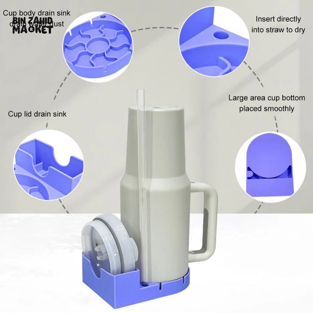 SILICONE TUMBLER DRY RACK – NON-SLIP DRYING STATION FOR SPORTS & STANLEY BOTTLES