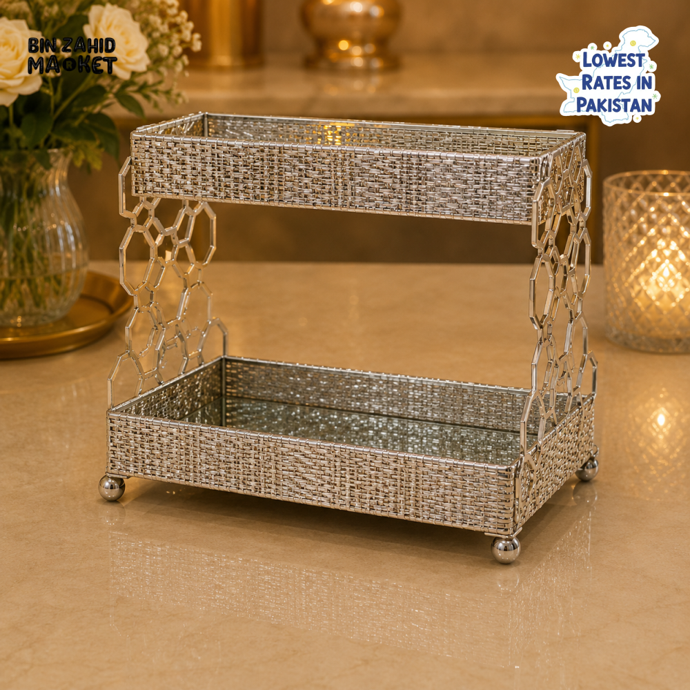 SILVERLUXA 2 TIER STORAGE RACK