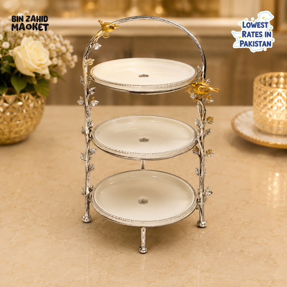 SILVERLUXA 3 TIER DESSERT STAND