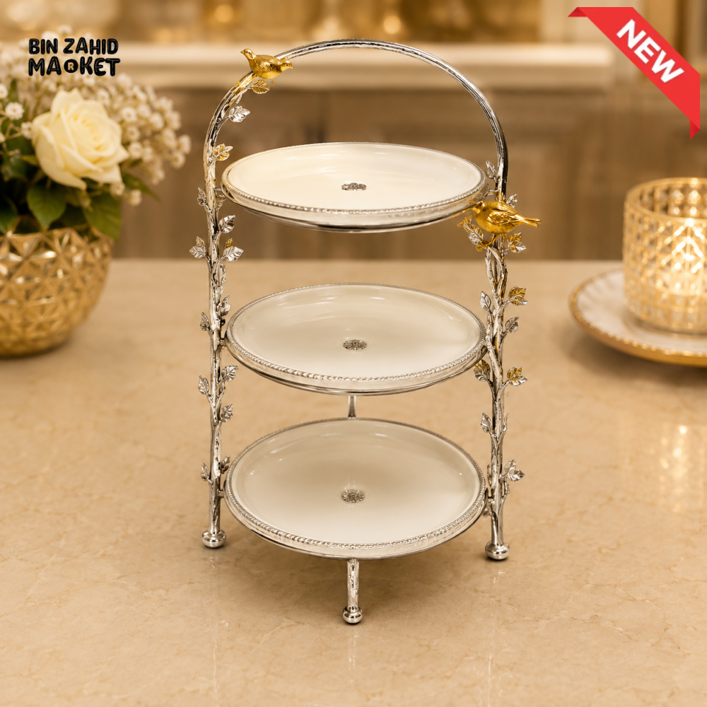 SILVERLUXA 3 TIER DESSERT STAND