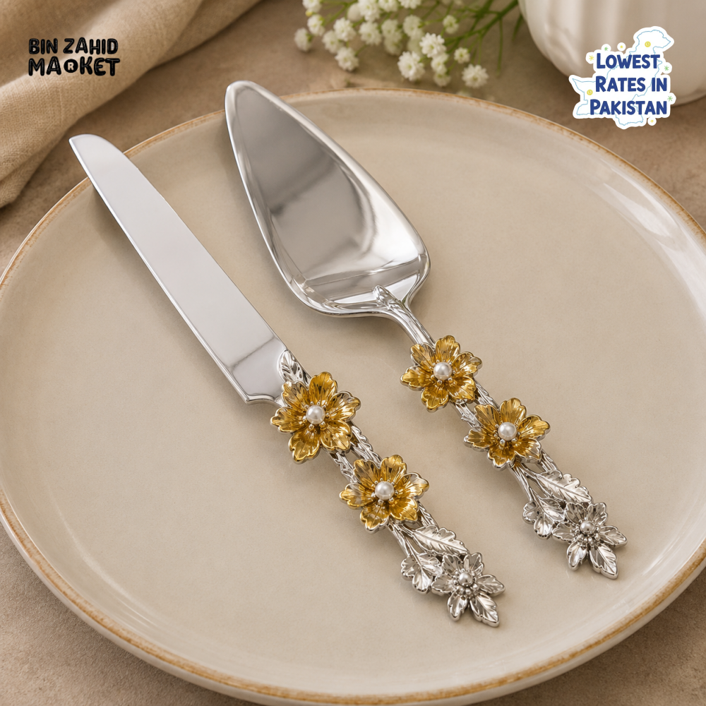SILVERLUXA CAKE SERVER & KNIFE SET
