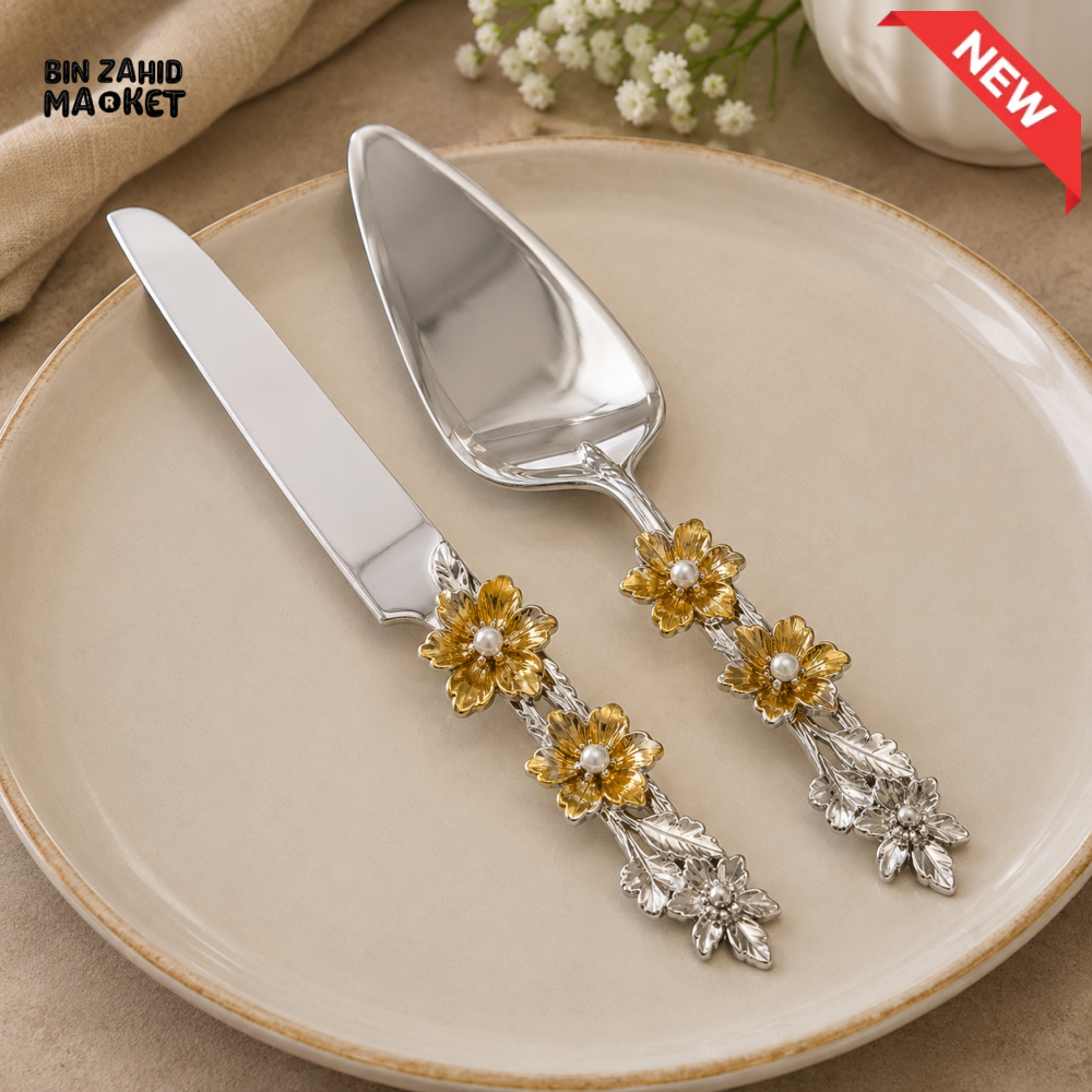 SILVERLUXA CAKE SERVER & KNIFE SET