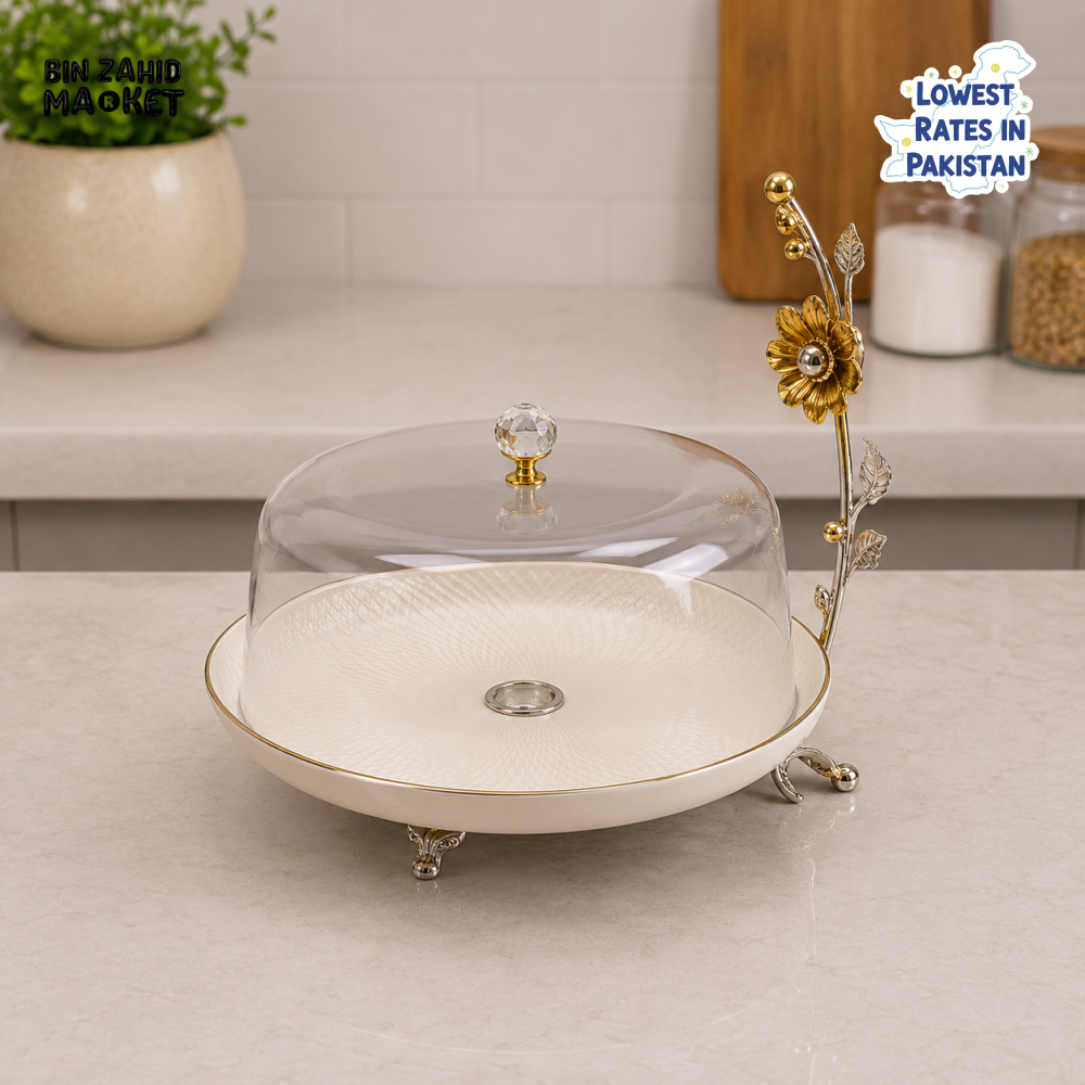 SILVERLUXA CAKE STAND WITH DOME COVER