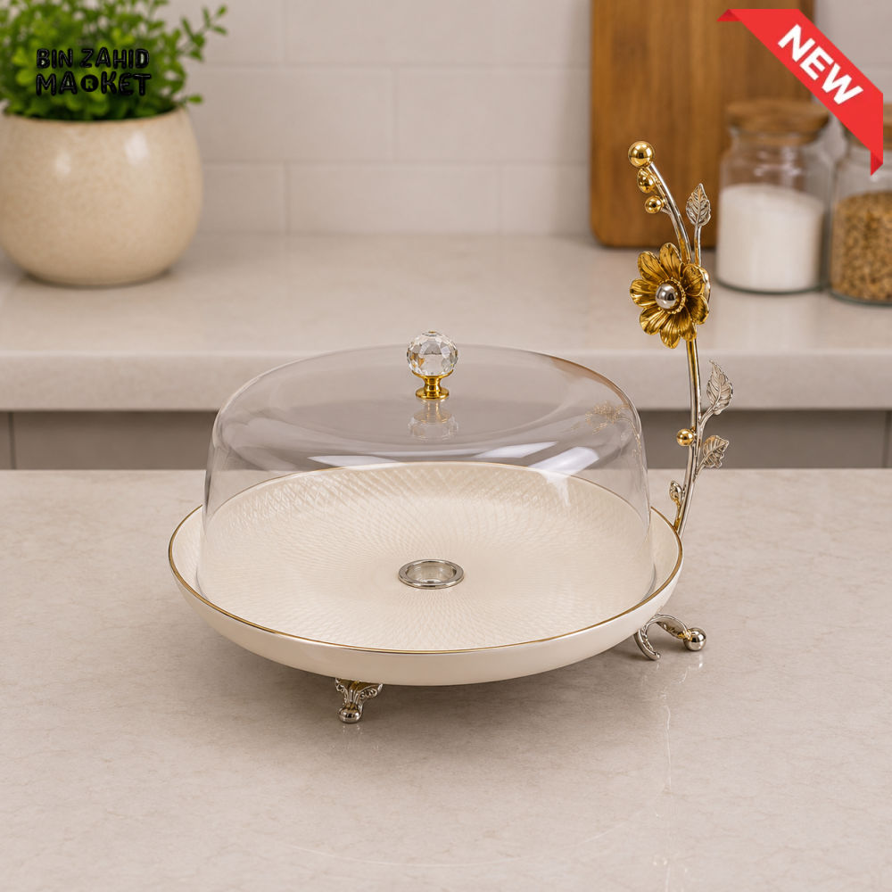 SILVERLUXA CAKE STAND WITH DOME COVER