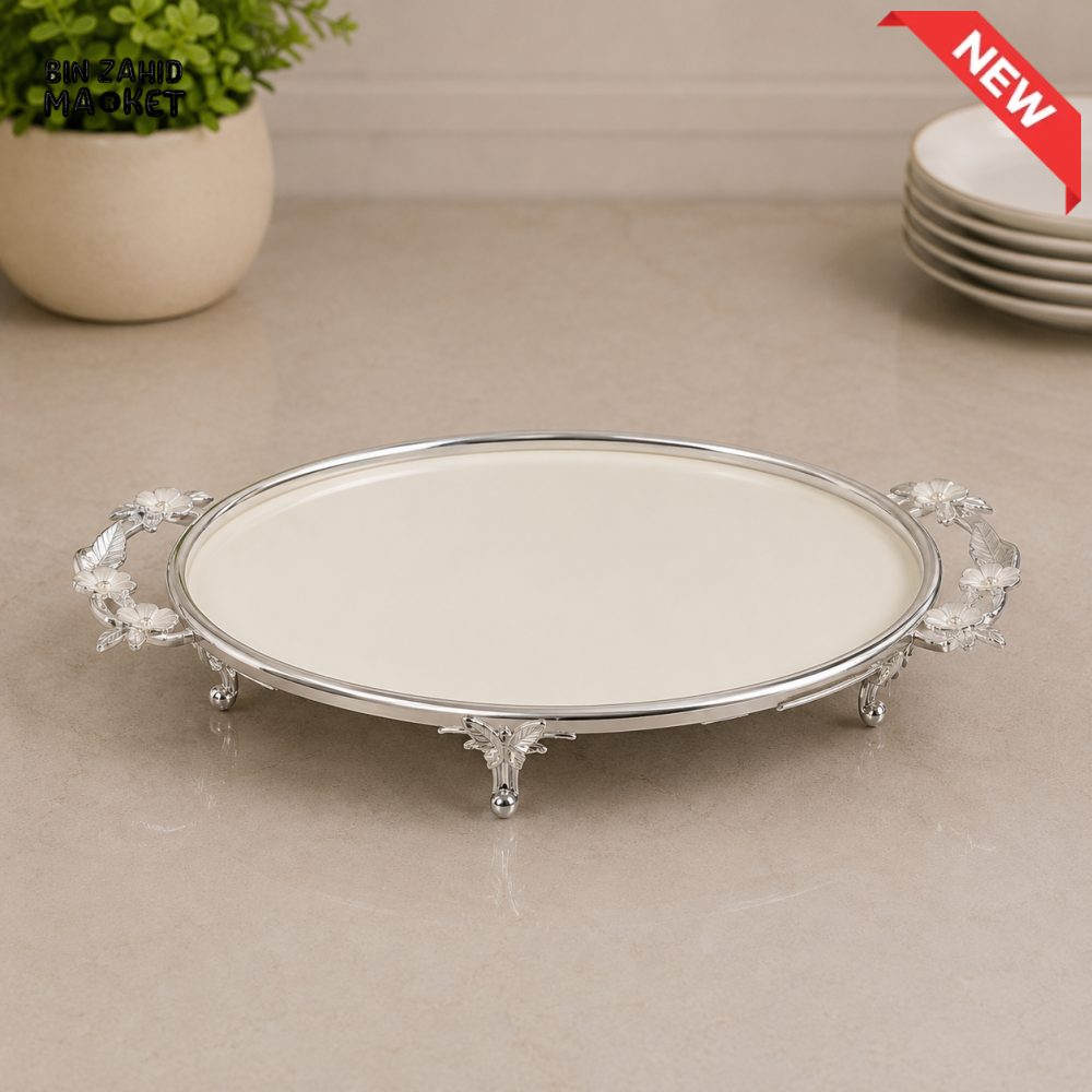 SILVERLUXA ROUND SERVING TRAY