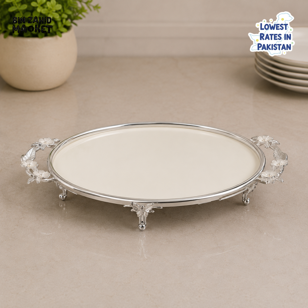 SILVERLUXA ROUND SERVING TRAY