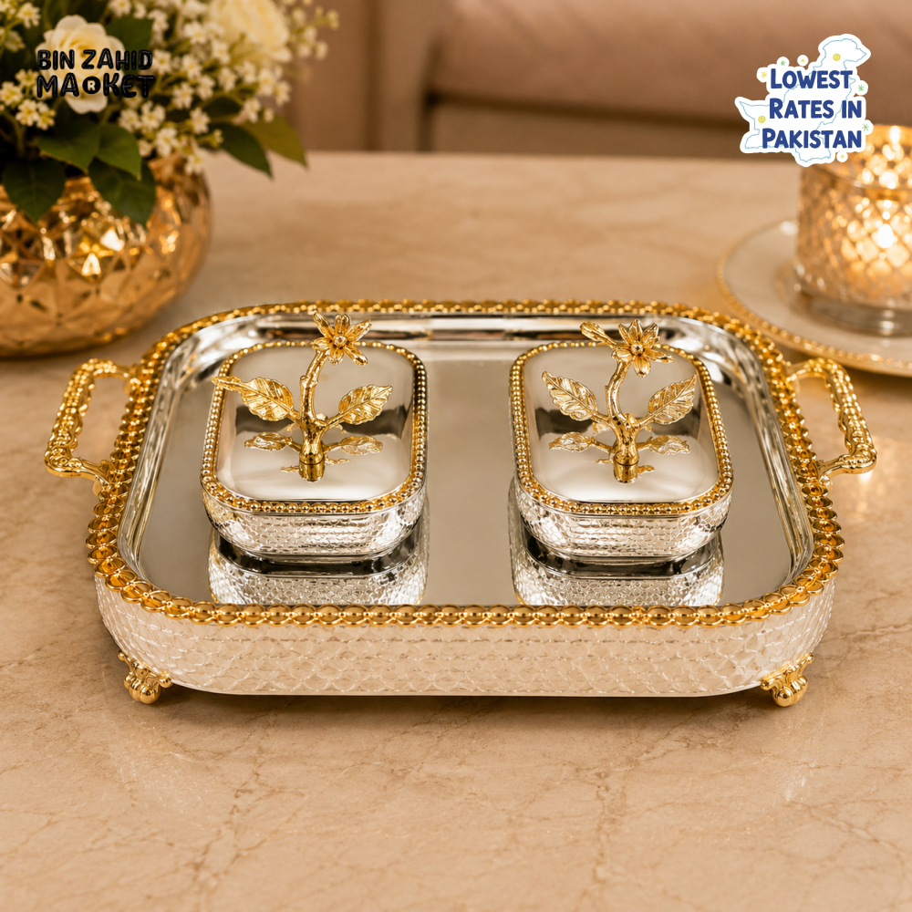 SILVERLUXA ROYAL SERVING TRAY SET