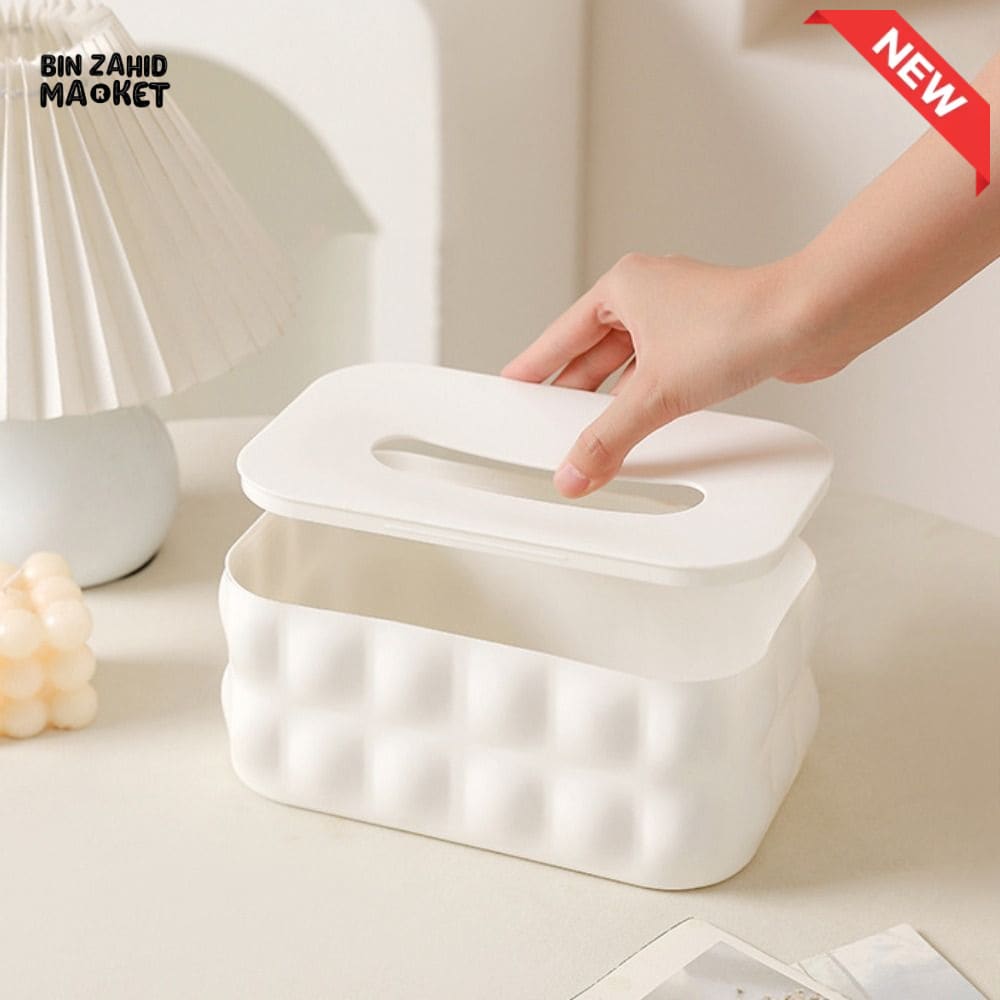 SIMPLE NORDIC NAPKIN BOX – MULTIPURPOSE PAPER STORAGE WITH LID
