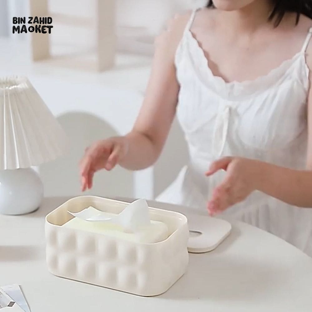 SIMPLE NORDIC NAPKIN BOX – MULTIPURPOSE PAPER STORAGE WITH LID