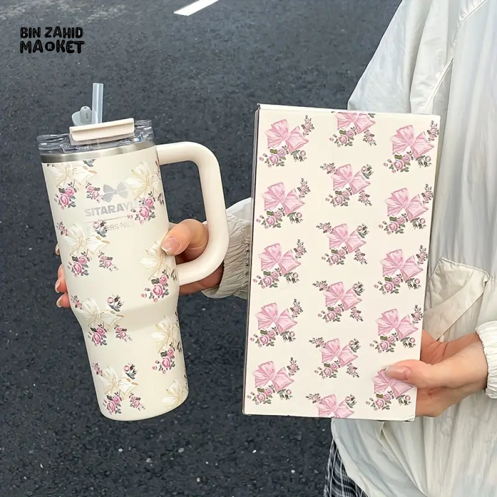 SITARAYURI INSULATED STAINLESS STEEL TRAVEL TUMBLER – DOUBLE-WALLED LEAK-PROOF STRAW COMPATIBLE