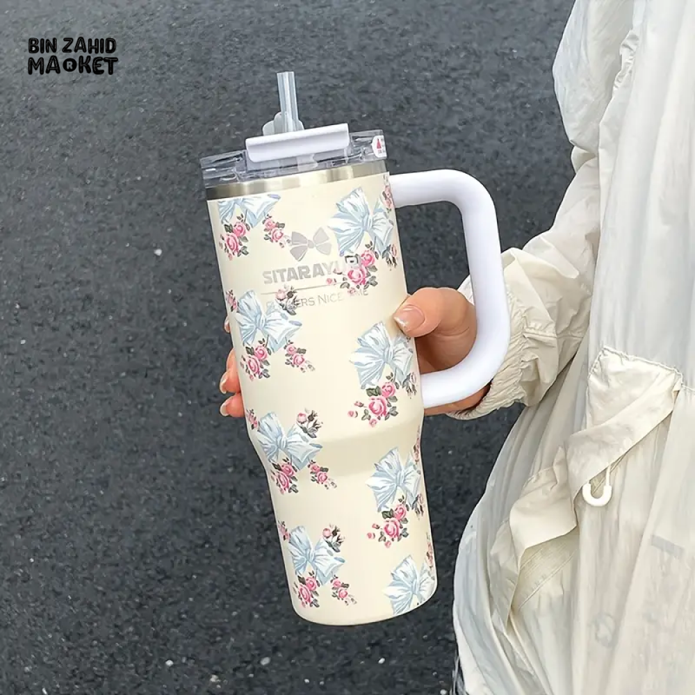 SITARAYURI INSULATED STAINLESS STEEL TRAVEL TUMBLER – DOUBLE-WALLED LEAK-PROOF STRAW COMPATIBLE