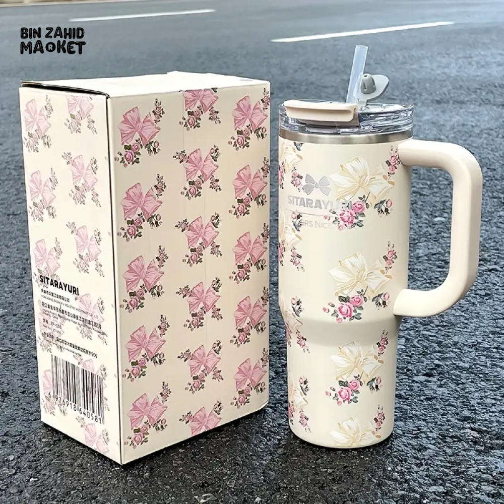 SITARAYURI INSULATED STAINLESS STEEL TRAVEL TUMBLER – DOUBLE-WALLED LEAK-PROOF STRAW COMPATIBLE