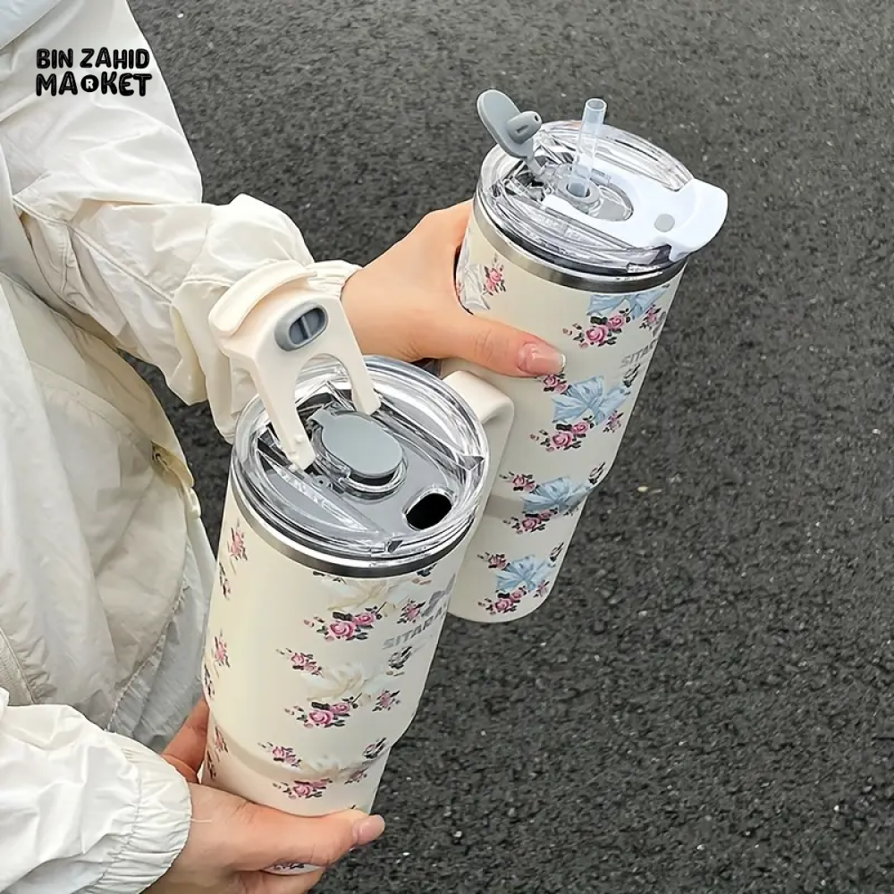 SITARAYURI INSULATED STAINLESS STEEL TRAVEL TUMBLER – DOUBLE-WALLED LEAK-PROOF STRAW COMPATIBLE