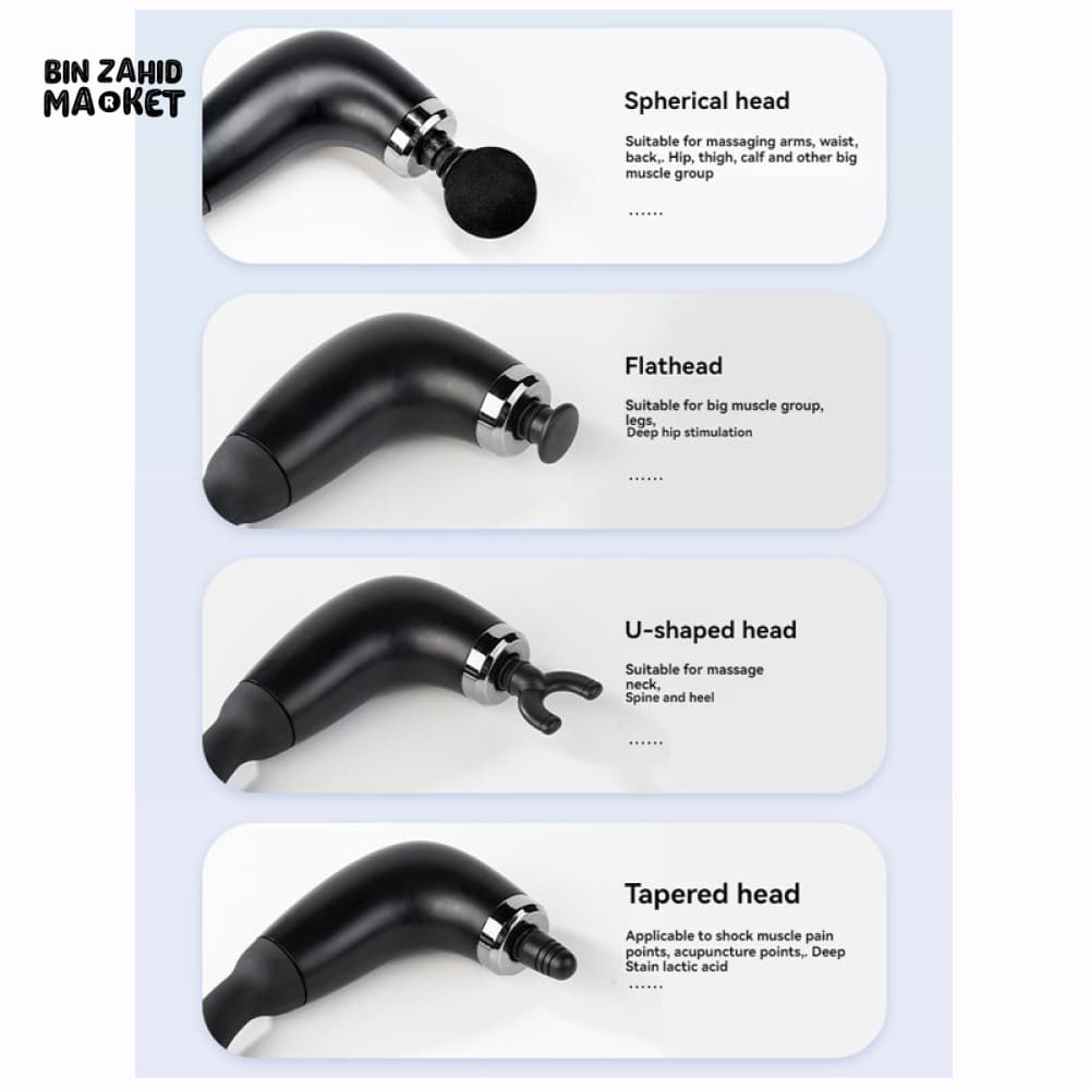 SMART CURVED ELECTRIC FASCIA GUN HANDHELD MASSAGER HAMMER FOR BACK & BODY