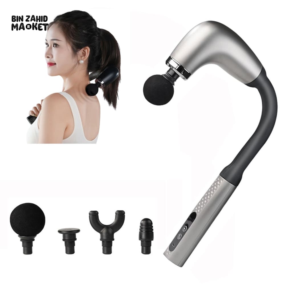 SMART CURVED ELECTRIC FASCIA GUN HANDHELD MASSAGER HAMMER FOR BACK & BODY