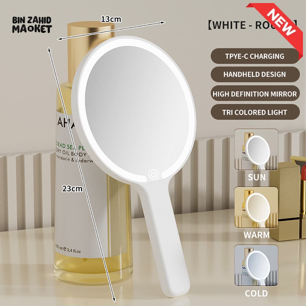 SMART LED TABLE MIRROR – RECHARGEABLE TOUCH SCREEN MAKEUP LIGHT