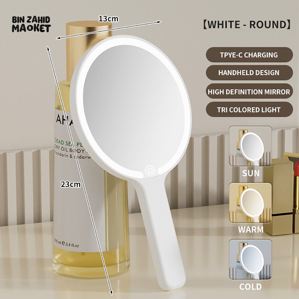 SMART LED TABLE MIRROR – RECHARGEABLE TOUCH SCREEN MAKEUP LIGHT