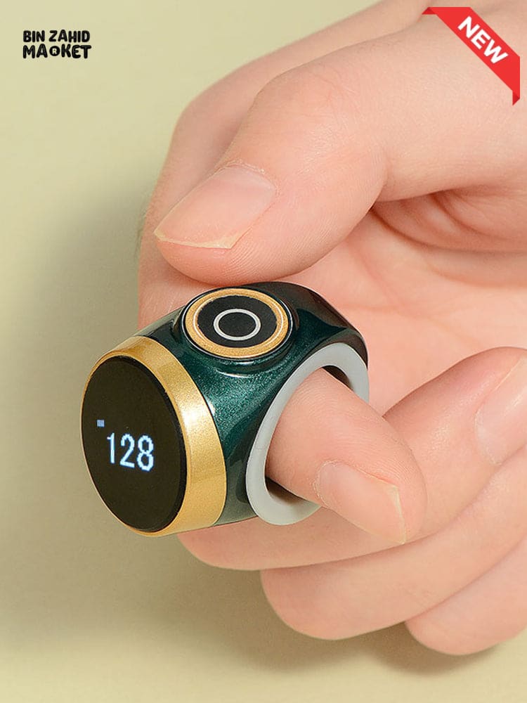 SMART WATERPROOF DIGITAL ZIKR TASBEEH RING – BLUETOOTH 5 PRAYER TIME REMINDER SMART WEARABLE COUNTER