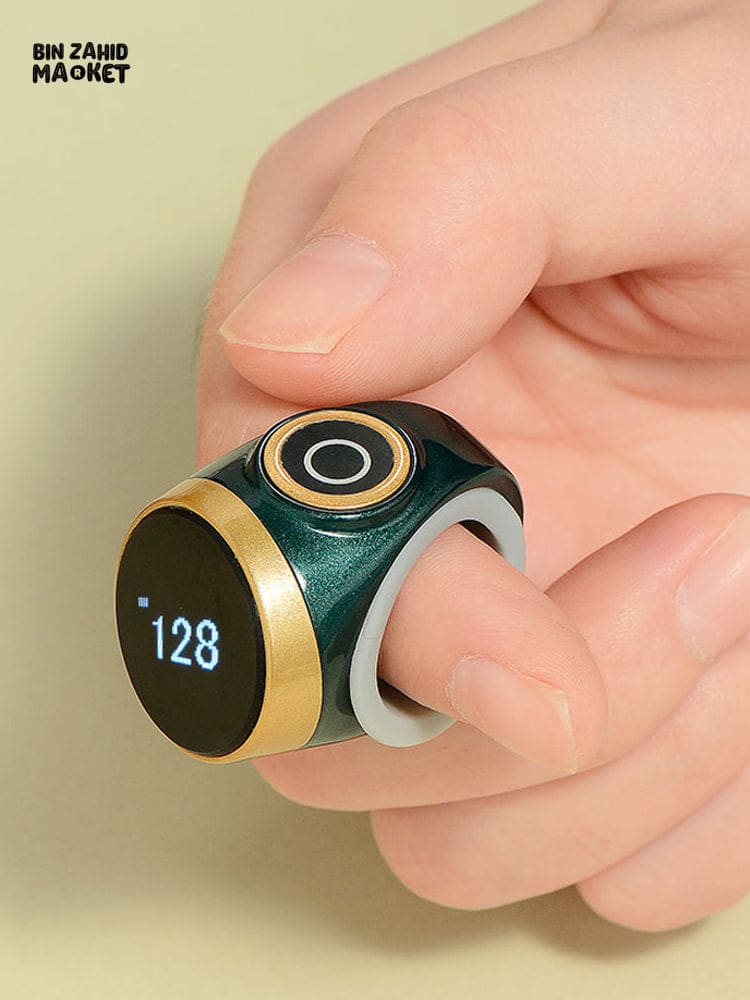 SMART WATERPROOF DIGITAL ZIKR TASBEEH RING – BLUETOOTH 5 PRAYER TIME REMINDER SMART WEARABLE COUNTER